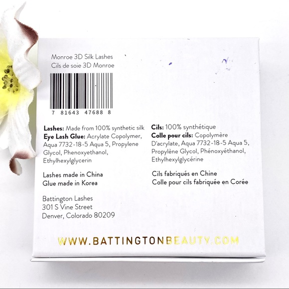 NIB Battington Monroe 3D Silk Lashes + Glue Kit - Picture 10 of 11